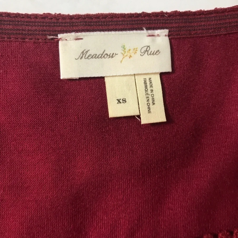 Meadow Rue | Burgundy Lace Melange Top